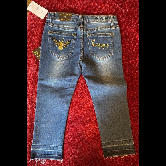 Vigoss Other - Vigoss Girl’S “BEE HAPPY” stretch denim jeans